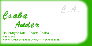 csaba ander business card